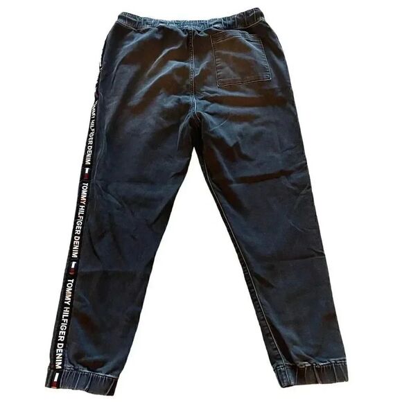 Tommy Hilfiger Black Pull On Drawstring Closure Cotton High Rise Denim Skinny Lo - Picture 5 of 12